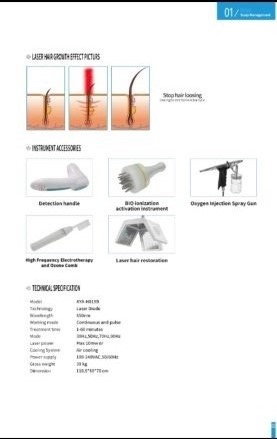 فروش دستگاه لیزر تراپی مو اکبند،آنالیز پوست و مو