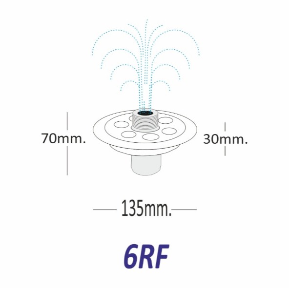 چراغ فواره ضد آب مولتی کالر 6وات 12ولتEmaxمدل 6RFM - تصویر 3