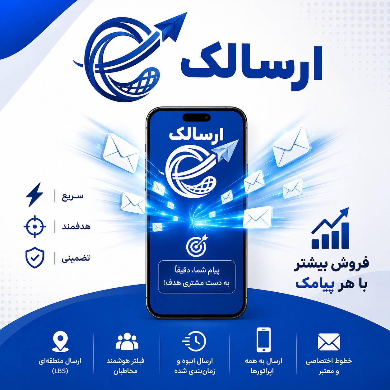 پنل پیامکی حرفه‌ای ارسالک _ ارسال پیامک انبوه