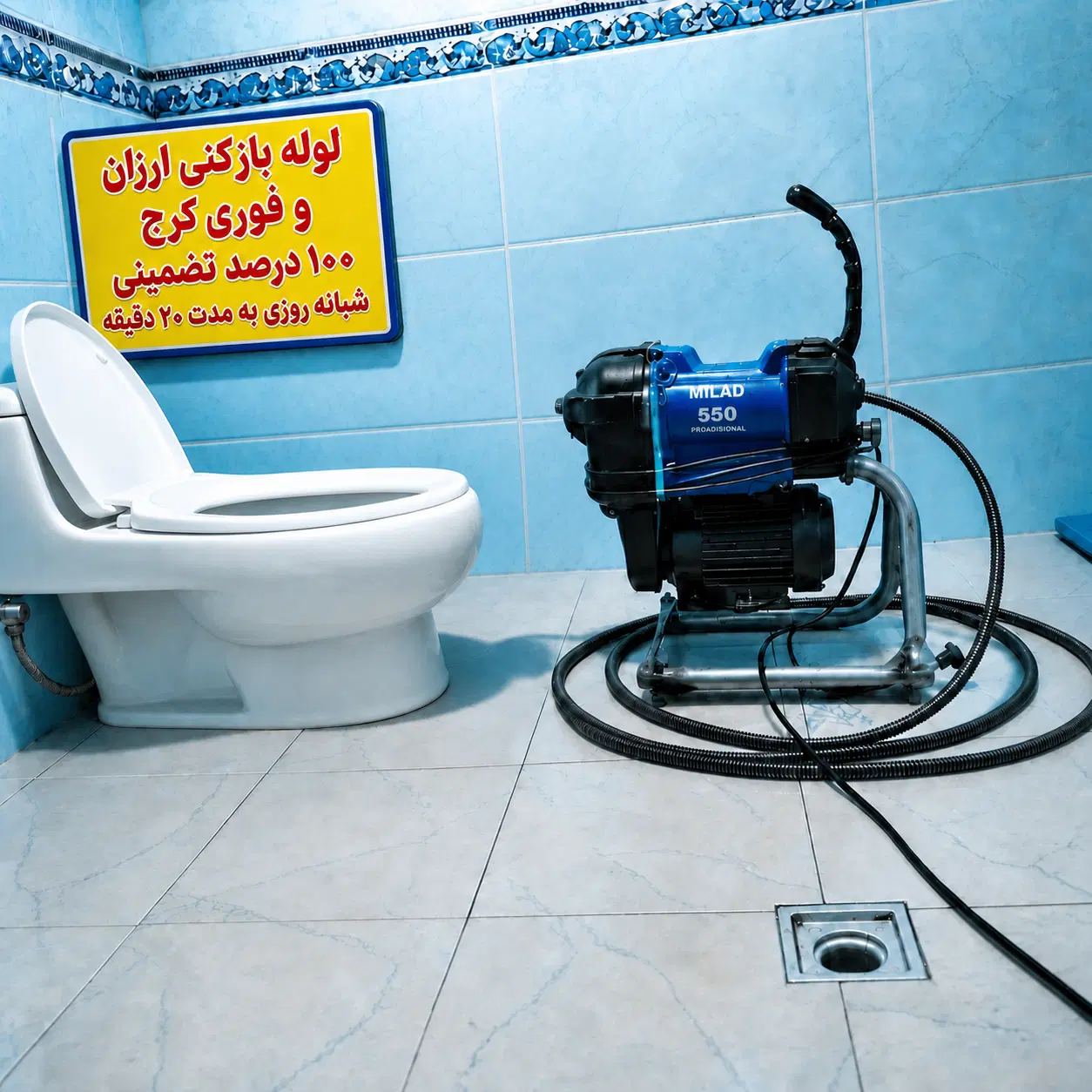 لوله باز کن(فنرزنی کل کرج) فنرزن24ساعته چاه بازکن - تصویر 1
